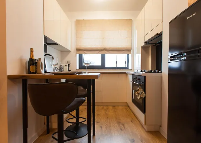 Daire Quiet Modern 1-bedroom In Ivory Pipera *